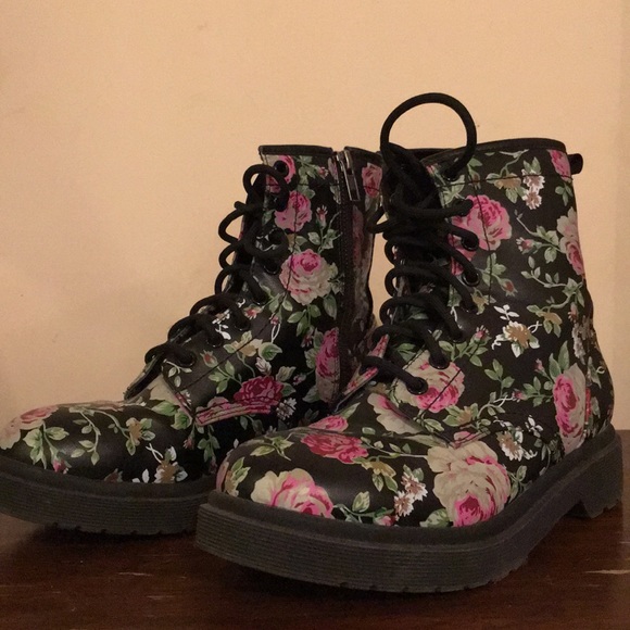 patterned doc martens